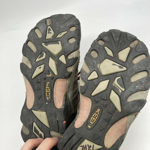 Keen Womens Hiking Oxford Leather Shoes Brown Size 8 - Picture 2 of 9